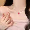 Colar com Pingente Dopamina Temperamento Doce Gentil Feminino Luxo Leve Moda de Nicho Versátil Corrente para Clavícula Pérola Corrente de Pescoço