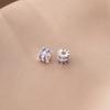 Cuentas Espaciadoras de Cobre Chapado en Plata Grueso Color Duradero Zirconio Doble Fila 7mm para Pulseras y Collares Hechos a Mano DIY, Zirconio Rosa, Zirconio Morado, Cuentas Rueda Doble Capa