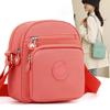 Bolsa Pequena para Mulheres 2024 Nova Bolsa de Ombro Estilo Coreano Tecido de Nylon Bolsa Transversal Multi-Bolsos Bolsa Quadrada Pequena Cor Macaron