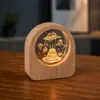 Luz Nocturna de Cristal, Souvenir de Cristal Creativo, Decoración de Escritorio, Lámpara de Noche de Ambiente, Regalo Pequeño para Estudiante Profesor de Puesto