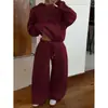 2026 Novo Conjunto Esportivo Feminino Estilo Europeu e Americano Streetwear Moletom Casual Moda Blusa de Moletom Conjunto de Duas Peças