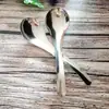 Colher em Formato de Bússola para Uso Doméstico, Colher de Sopa de Aço Inoxidável com Cabo Longo, Colher Pequena de Jantar, Colher de Ferro para Crianças, Colher para Restaurante Comercial, Atacado