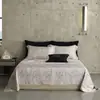 Colcha de Verano Suave y Lisa Estilo Americano Moderno de Lyocell Tencel Lenzing, Lavable a Máquina, Adecuada para Dormir Desnudo, Colcha con Efecto Frío para Aire Acondicionado, Juego de Cuatro Piezas