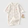 Ropa de Verano Fina con Aire Acondicionado para Bebé Mono de Manga Larga Ropa para Recién Nacidos Mono de Algodón Puro Pijama Ropa de Verano para Bebé