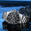 Reloj de Hombre Baoshe Reloj para Niños Totalmente Automático No Mecánico Correa de Acero Reloj de Cuarzo Impermeable para Negocios de Hombre Comercio Exterior
