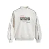 Sudadera con capucha de cuello redondo y estampado de letras sueltas americanas, cosida, para hombre, primavera/otoño, jersey, estilo casual deportivo, vibra streetwear