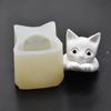 DIY Baking Blue Cat Shape Ultra Light Clay Car Aromaterapia Gypsum Fragrância Stone Cake Fold Candy Molde