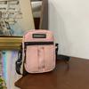 Bolsa de Lona Nova Bolsa para Celular Feminina Compacta Portátil Transversal Estilo Japonês Casual Trabalho Bolsa de Ombro Mochila Leve Masculina