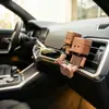 Adorno creativo para ambientador de coche, figura linda que mueve las piernas para eliminar olores, adorno para escritorio de oficina, robot de madera que mueve las piernas