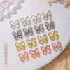 Accesorios para Uñas Estilo Nuevo Tres Dimensionales Super Brillantes Huecos Ojo de Gato Mariposa Lujo Ligero Set de Diamantes DIY Zirconia Accesorios de Mariposa para Uñas
