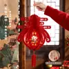 Set de Faroles de Año Nuevo 2027 Año del Cordero con Decoraciones para Cabecera de Puerta y Ventana Adornos Colgantes de Faroles para Atmósfera de Año Nuevo en Interiores