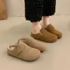 Pantuflas de Suela Blanda para Mujer con Suela Gruesa para Uso en Exteriores, Nuevo Estilo Primavera/Verano 2026 Mocasines Cerrados de Media Pantufla Sandalias