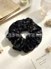 Gomas para el pelo satinadas florales estilo vintage, lindas gomas de tela de dibujos animados para mujer, accesorios al por mayor, al por mayor en stock