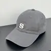 Boné de beisebol coreano de nicho com bordado da letra S, boné de aba curva, chapéu unissex para proteção solar diária, faz o rosto parecer menor, chapéu para viagens e deslocamento