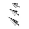 Pendiente de aleación de titanio F136, clavo para lengua, rosca externa, cono puntiagudo, 0,9 dientes, clavo para nariz, clavo para labio, joyería de perforación corporal de titanio G23