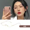 Gafas de Medio Marco Inferior para Mujer, Monturas Decorativas Lindas, Estilo Hermana Real Puro Lustre, Monturas sin Lentes, Se Pueden Combinar con Graduación Retro
