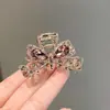 Exquisito Peinado Semirecogido Pinza Pequeña para Pelo Pinza para Pelo con Lazo de Pedrería Tocado Pinza Corta para Pelo Corto Pinza Mediana para la Parte Superior Pasador Pequeño para Mujer