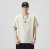 Verão 2026 Novo Estampado Tie-Dye Gola Redonda Manga Curta Masculino Jovem Casual Versátil Top