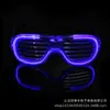 Persianas Venecianas Gafas Cuadradas con Forma de Corazón Gafas Iluminadas con LED Regalos de Navidad y Halloween Accesorios para Fiestas Animación Venta al por Mayor