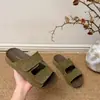 Pantuflas Birkenstock de Suela Gruesa con Velcro para Mujer, Nuevo Estilo Verano 2026, Adecuadas para Usar con Faldas, Sandalias Slip-On de Suela Suave