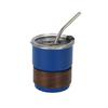 Taza de Café Creativa con Doble Popote, Taza de Agua de Alta Gama, Taza Portátil para Viajes al Aire Libre, Taza de Camping, Venta al Por Mayor, Estilo Lujo Ligero