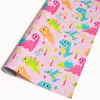 Papel de Regalo Rosa Lindo de Dibujos Animados Niña Oso Pequeño Little Pony Dinosaurio Día del Niño Cumpleaños Papel de Colores