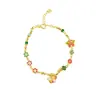 Pulsera de oro de arena de Vietnam marea nacional color esmalte mariposa flor pulsera nuevo diseño chino sentido joyería al por mayor