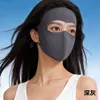 Mascarilla Facial Completa de Seda Helada para Protección Solar de Verano para Mujer, Soporte Tridimensional, Transpirable, Parasol para Conducir al Aire Libre, Mascarilla Anti-UV