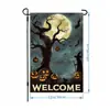 Bandera de Jardín para Halloween 2026 Mástil Decoración de Fiesta Festiva Bandera de Lino de Calabaza Fantasma Personalizada a Doble Cara