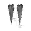 Machica electroforesis negra aretes largos de borla de amor para mujer personalidad exagerada aretes de diamantes aretes al por mayor