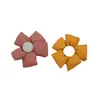 Broche de bordado de flor quadrada de cinco pétalas Corda de cabelo fofa japonesa Acessórios de cabelo Pingente DIY Joias pequenas da Coreia do Sul Venda por atacado