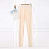 Calça de Outono de Seda Haosangyuan Roupa Íntima Quente Leggings de Cintura Alta para Pernas Afuniladas para Mulheres Seda de Amora 1057
