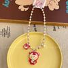 Accesorios para niños: collar de cuentas de culomi con dibujos animados, colgante de oso de fresa dulce, collar para niños, joyería para bebés