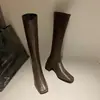 Botas largas para mujer 2026 primavera y otoño botas altas botas de montar blancas botas de caña media ajustadas botas largas