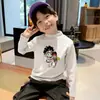 Ropa interior térmica casual de forro polar para niños Otoño e Invierno 2026 Nuevo Estilo Cálida de Manga Larga con Cuello Semialto Camiseta Versátil para Niños