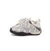 Zapatos casuales para exteriores para niños, zapatos para caminar de suela blanda para primavera/otoño, zapatillas deportivas para niñas pequeñas, de punta cerrada, antideslizantes, de malla, estilo coreano