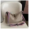Bolso Casual de Nylon para Mujer 2025 Nueva Moda Bolso Cruzado Versátil Correa Ancha para el Hombro Bolso con Almohadilla para el Hombro para Viajes