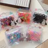 Lindo set de goma para el cabello de colores gruesas y desechables para bebés, empaquetado en bolsa de dibujos animados, que no dañan el cabello, directo del fabricante