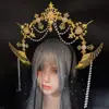 Corona de Aura de Virgen Solar Lolita Tocado Lolita Exagerado Adorno para Fotos de Ángel Diadema de Aura