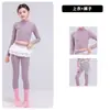 Conjunto morado de manga larga para niñas, adecuado para entrenamiento de danza, exámenes de arte, yoga y actuaciones de danza jazz