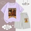 Conjunto de Camiseta de Manga Curta e Shorts Estampado para Meninos para o Verão