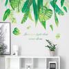 Nuevo LD96004 Hoja verde tropical fresca Dormitorio Sala de estar Entrada Hogar Decoración de pared Adhesivo de pared autoadhesivo