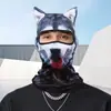Capuz para Ciclismo ao Ar Livre com Orelhas de Gato, Máscara Facial com Padrão de Animal 3D, Proteção Solar, Capuz com Estampa Digital, Atacado