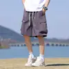 [Controle de Preço 59.9] Shorts Jeans Masculino Tencel Retrô Tamanho Grande Verão 2025 Calça Reta Fina de Cinco Quartos