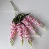 Flores Artificiales Estilo Francés Jacinto de 5 Ramas, Verbena, Delfinio Accesorios de Decoración para Bodas Embalaje de Dropshipping Transfronterizo Etiquetado