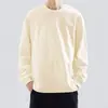 Nueva camiseta de anime estampada de manga larga para primavera y otoño, camiseta interior estampada estilo Hong Kong para hombre, top elegante para usar en capas o solo, ropa de otoño