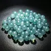 Contas redondas de jadeíte azul natural 6mm conta solta única pulseira DIY joias acessórios de jadeíte contas atacado