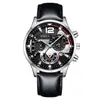 Relógio Masculino Transfronteiriço Moda Calendário Seis Ponteiros Pulseira Relógio de Quartzo Relógio Masculino Esportivo Luminoso Atacado Dourado