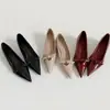 Zapatos de mujer estilo coreano Mary Jane con punta y lazo 2026, modelo nuevo elegante y moderno en rosa nude, que aumentan la altura, de corte bajo, adecuados para ir al trabajo