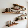 Estante Vintage de Madera de Olmo Viejo, Estante de Pared de Madera Maciza, Estantería de Madera Weathered, Estante de Pared para Decoración de Pared